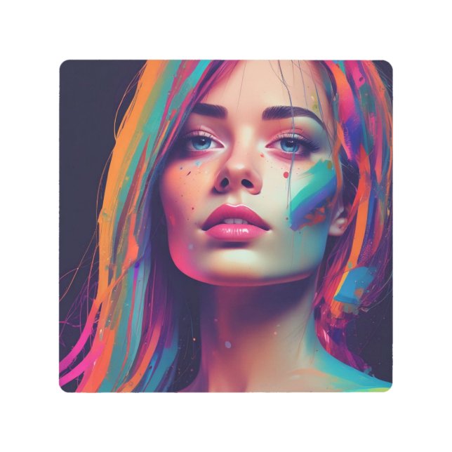 Vibrante arte en la pared tropical (Anverso)