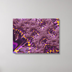 Vibrante arte fractal trippy morado amarillo groov