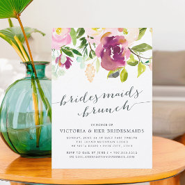 Vibrante Bloom Bridesmaids Brunch Invitación