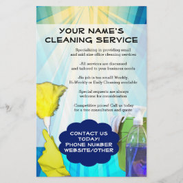 Vibrante Blue Cleaning Maid Service Business Flyer