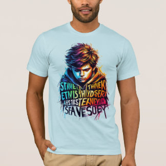 Vibrante boceto juvenil camiseta de arte