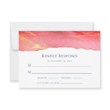 Vibrante Boda de Verano Tarjeta de Respuesta RSVP