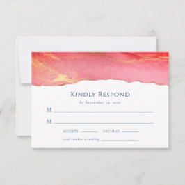 Vibrante Boda de Verano Tarjeta de Respuesta RSVP