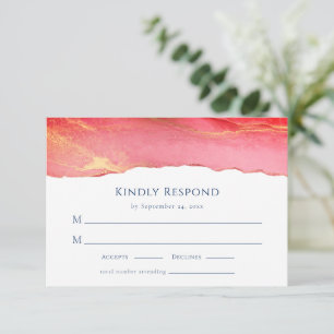 Vibrante Boda de Verano Tarjeta de Respuesta RSVP
