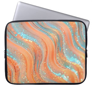 Vibrante bolsa para portátiles azul y galaxia Nara