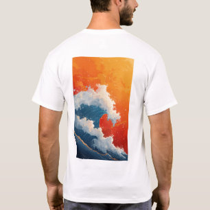 Vibrante camiseta de arte pop en 2D en semirealism