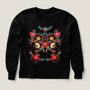 Vibrante Camiseta Folk Floral
