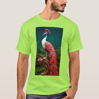 "Vibrante Camiseta Gráfica Lime Peacock - Abrazar 