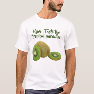Vibrante camiseta impresa con fruta de Kiwi