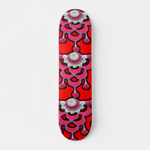 Vibrante cubierta de skateboard 3D de arte digital