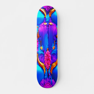 Vibrante cubierta de skateboard 3D de arte digital