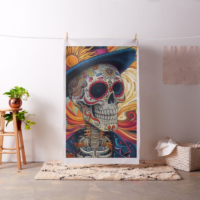 Vibrante Día de la Desnuda de la Tela del Skeleton (In Situ)