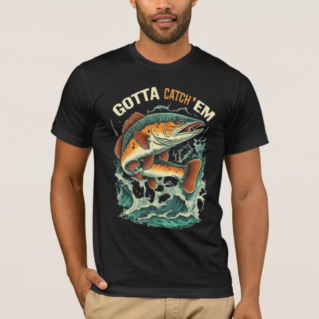 Vibrante diseño de camisetas "Gotta Catch 'Em" (Anverso)