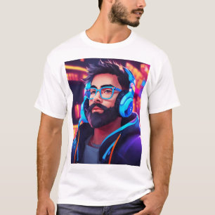 Vibrante DJ Vibes Ecualizador gráfico Camiseta - L