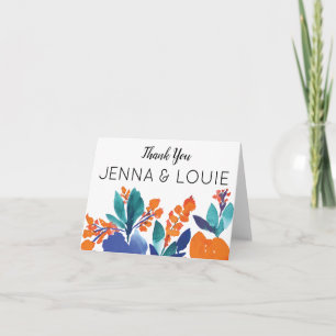 Vibrante Floral Bloom Tarjeta de agradecimiento