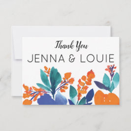 Vibrante Floral Bloom Tarjeta de agradecimiento