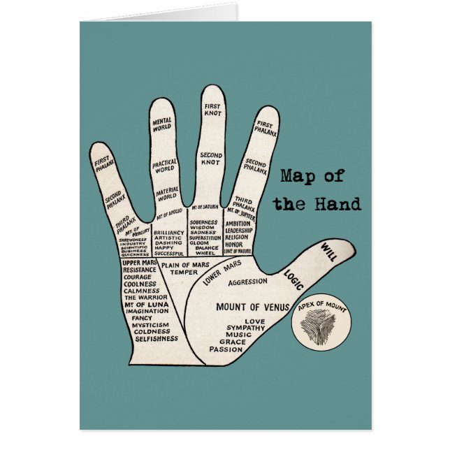 Vibrante fortuna de palmistas de lectura de palma (Frente)