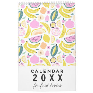 Vibrante Fruta Art 2025 Calendario de pared