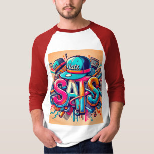 "Vibrante hip-hop 'Gorras camiseta de arte calleje