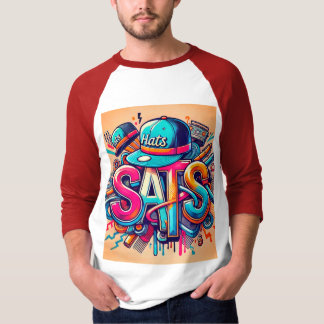 "Vibrante hip-hop 'Gorras camiseta de arte calleje
