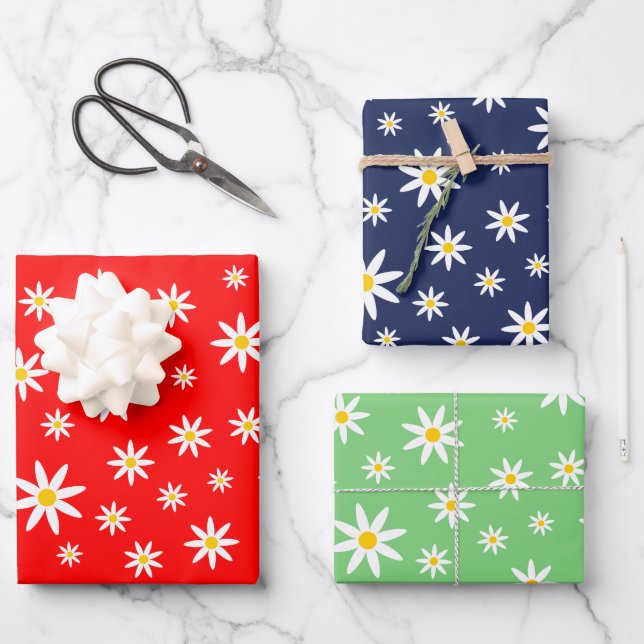 Vibrante hoja de papel de ajuste de margarita (Anverso)