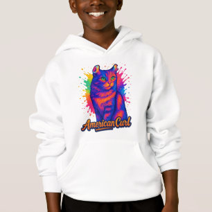 Vibrante Ilustracion de arte pop de gato americano