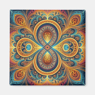Vibrante imán de arte fractal