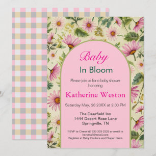 Vibrante Invitación a Baby Shower con flores de pr