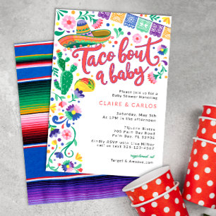 Vibrante Invitación a Baby Shower Fiesta Taco