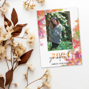 Vibrante invitación a graduación de Personalizable