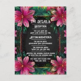 Vibrante invitación a la boda floral