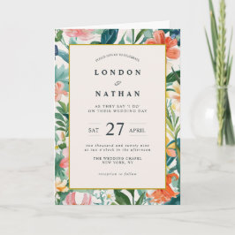 Vibrante Invitación a la Boda Floral en Bloom Botá
