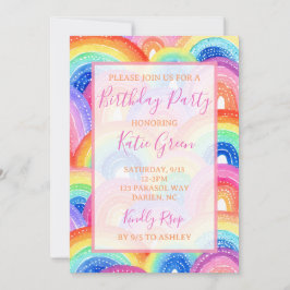 Vibrante invitación a la fiesta de cumpleaños Rain