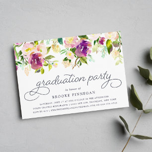 Vibrante invitación a una fiesta de graduación en