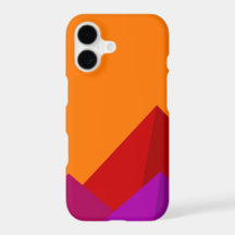 Vibrante Naranja y Rojo Arte Abstracto Geométrico 