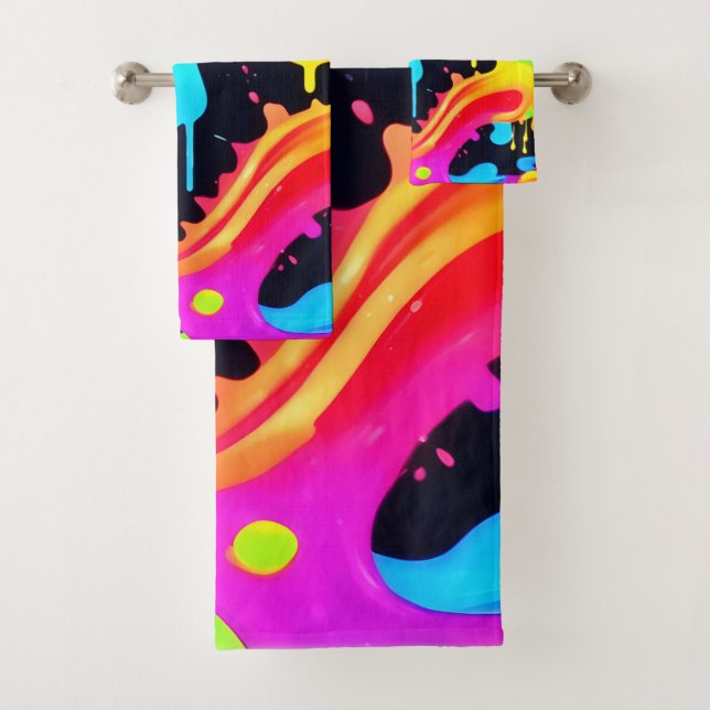 Vibrante Neon Color Splash Art (In situ)