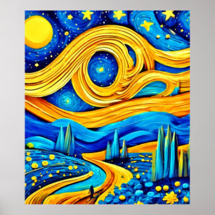 Vibrante obra de arte Starry