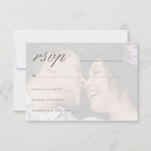 Vibrante Ocean Green Photo Wedding Rsvp