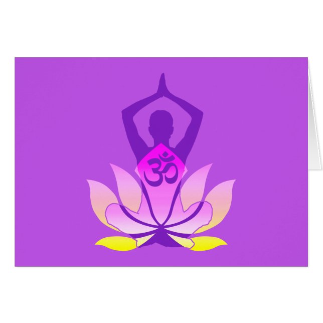 Vibrante OM Namaste Espíritu Lotus Flor Yoga (Anverso (Horizontal))