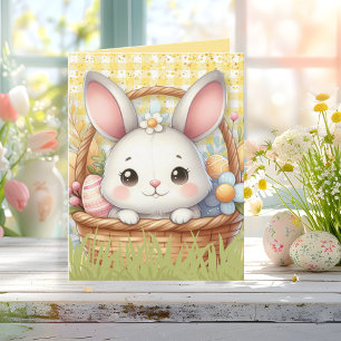 Vibrante pascua feliz en una tarjeta de fondo amar