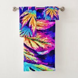 Vibrante patrón de hojas coloridas