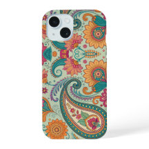 Vibrante patrón floral Boho Paisley verde claro  