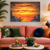 Vibrante Plaza Marina 2584 Atardecer Mexicano Arte