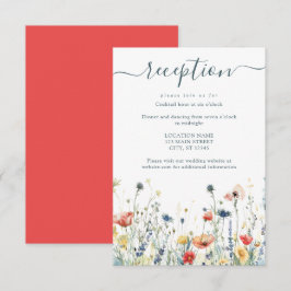 Vibrante recepción de boda de flores silvestres