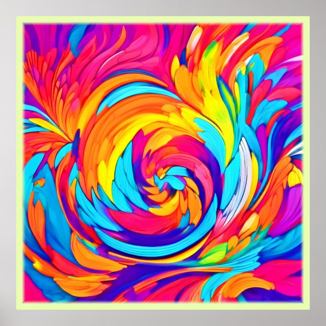 Vibrante Resumen de arte de Swirl (Frente)