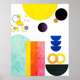 Vibrante Resumen de arte en pared de forma libre