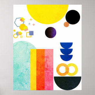 Vibrante Resumen de arte en pared de forma libre