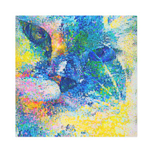 Vibrante Resumen de la impresión del arte del gato