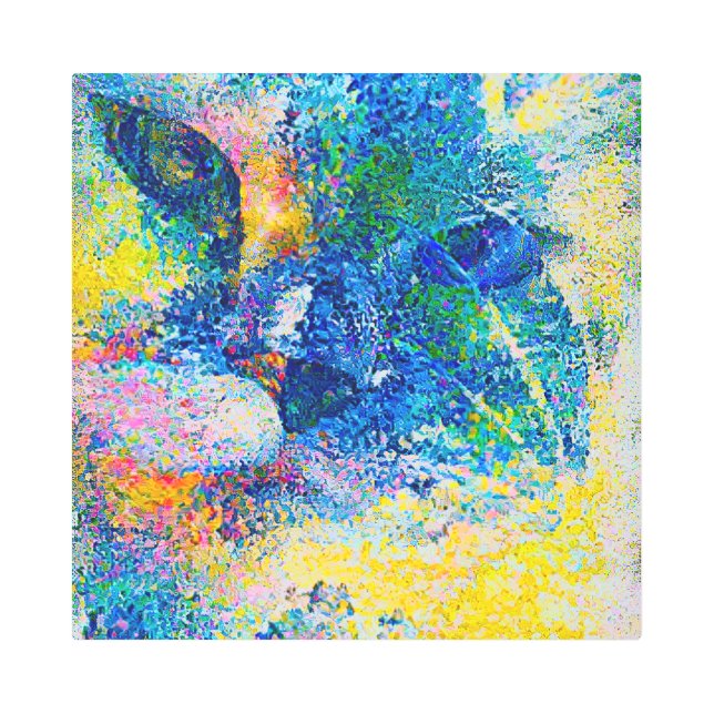 Vibrante Resumen de la impresión del arte del gato (Anverso)