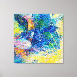 Vibrante Resumen de la impresión del arte del gato